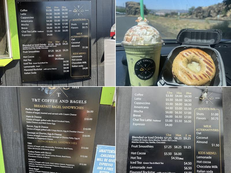 T & T Coffee and Bagels Menu