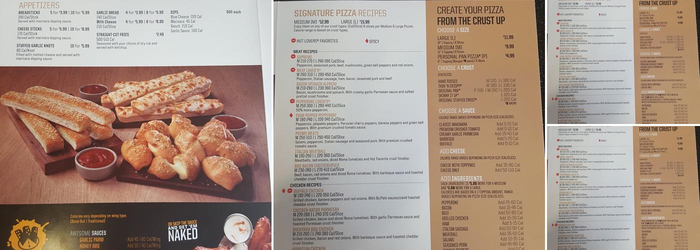 Pizza Hut Menu