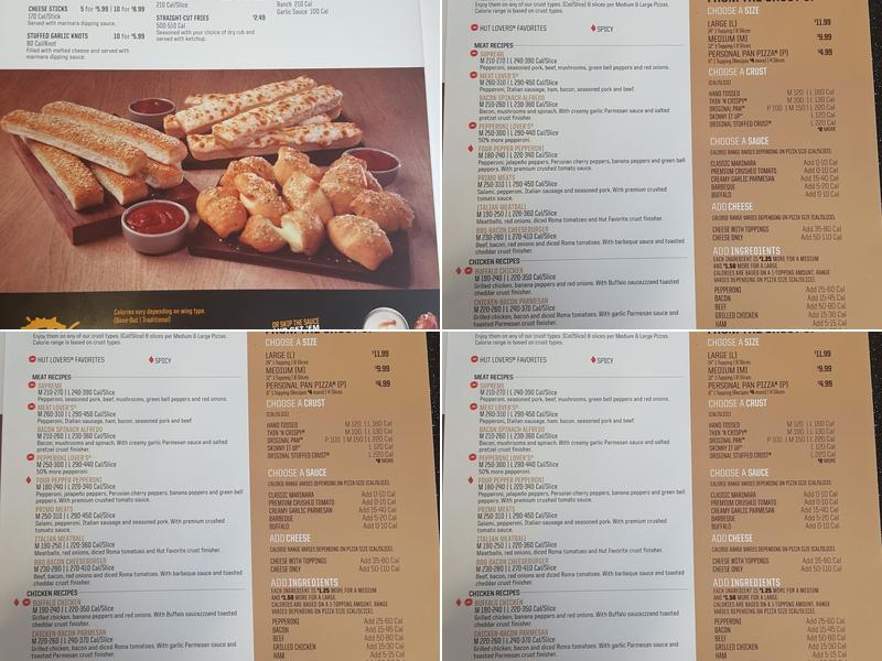 Pizza Hut Menu