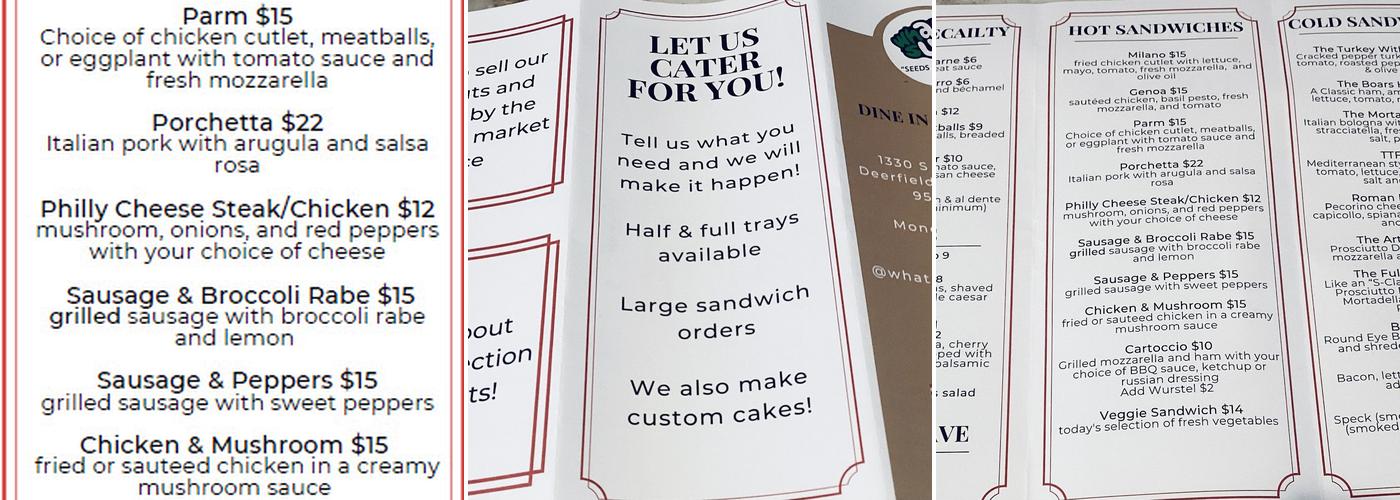 Spadaro Menu