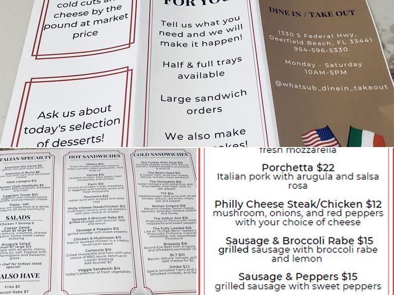 Spadaro Menu