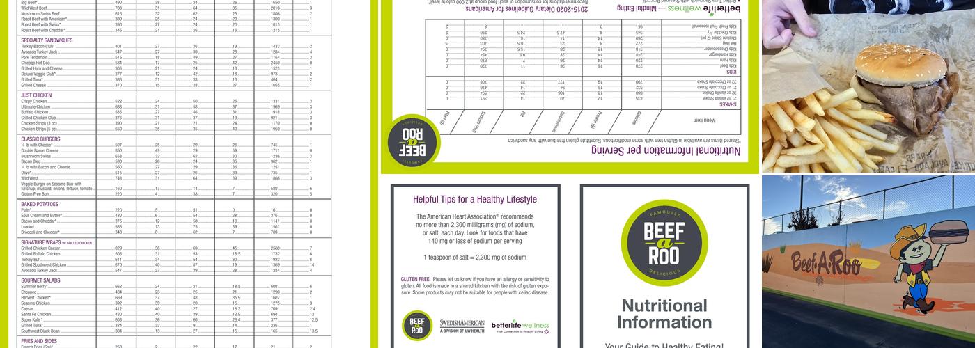 Beef-a-Roo Menu