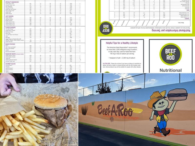 Beef-a-Roo Menu