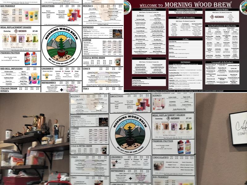 Morning Wood Brew Menu