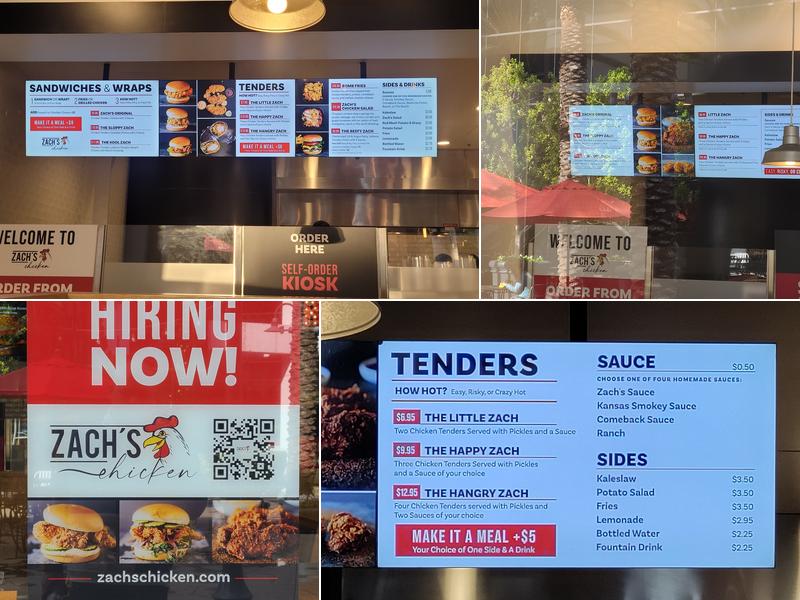 Zach’s Chicken Menu