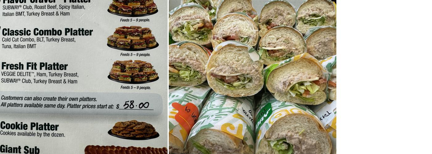 Subway Menu