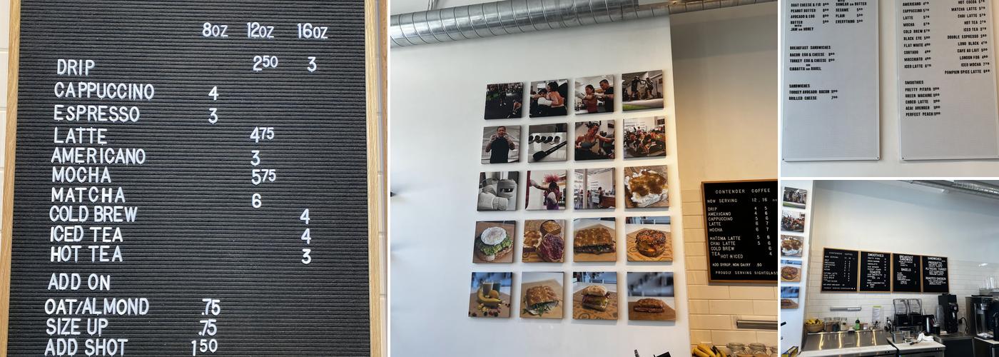 Contender Coffee Menu