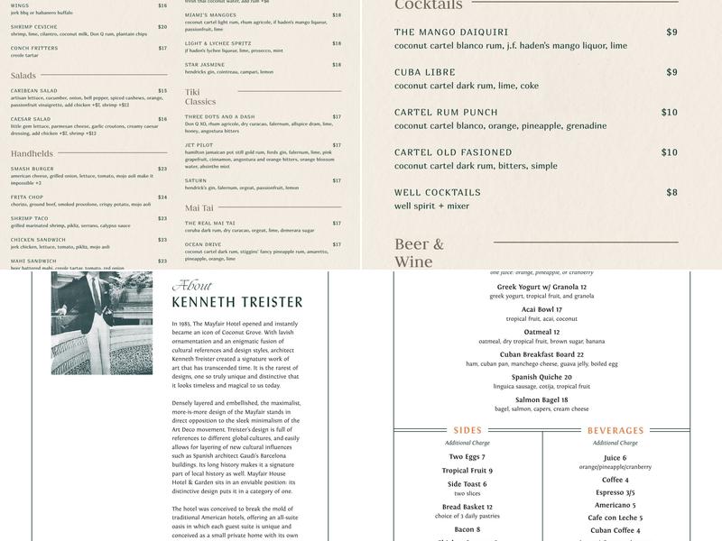 Sipsip Rum Bar Menu