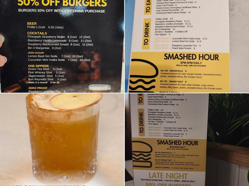 Bin 4 Burger Lounge Menu