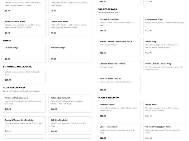 3 Kings Pizzeria Menu