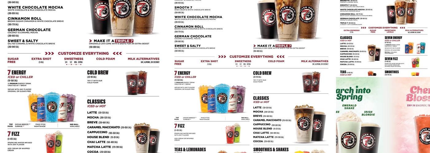 7 Brew Coffee Menu