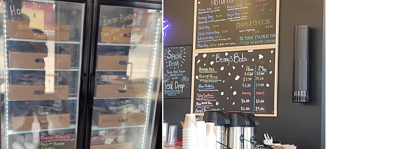 Benny's Froyo and Mo Menu