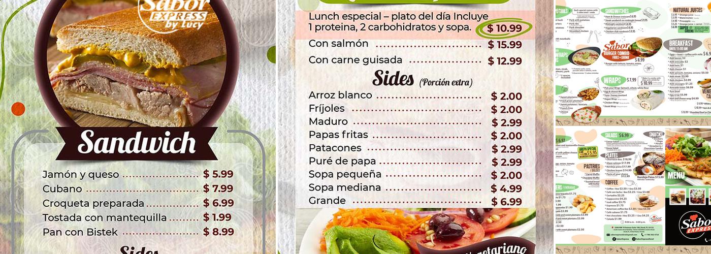 Sabor Express Menu