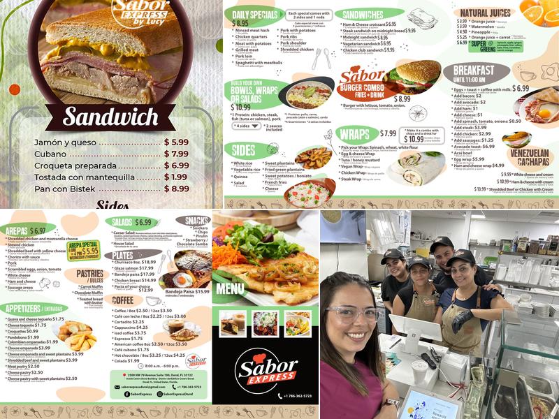 Sabor Express Menu