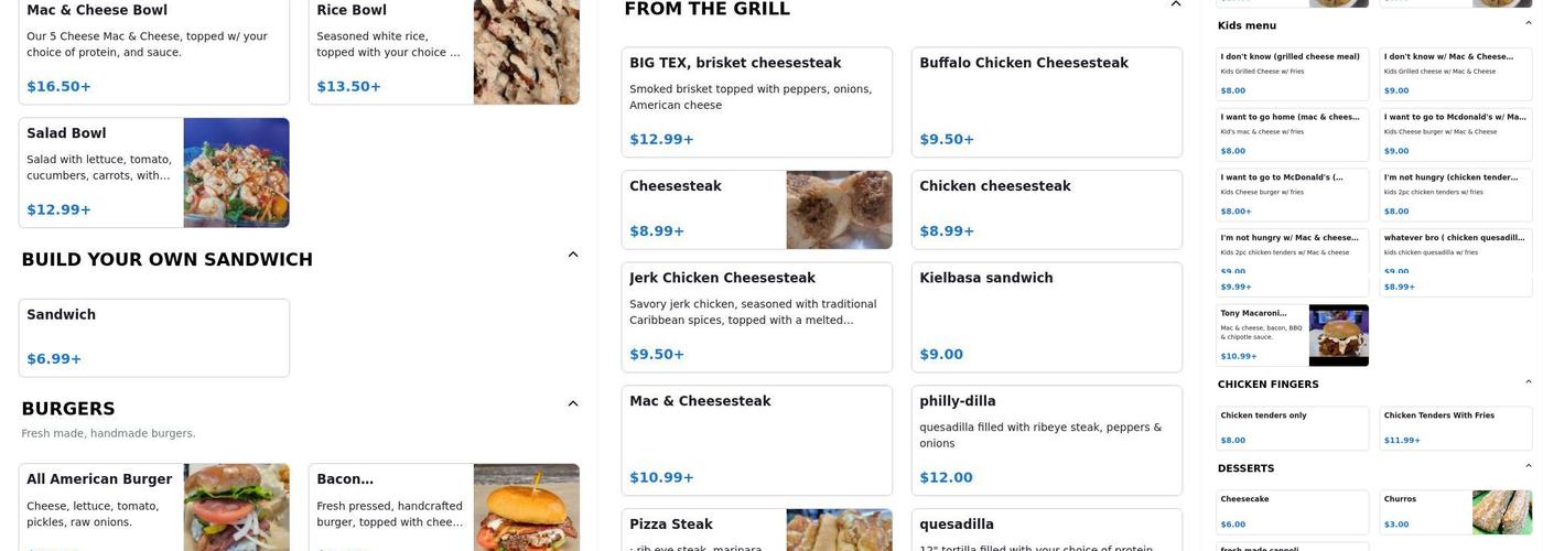 The Tattooed Pig media Menu