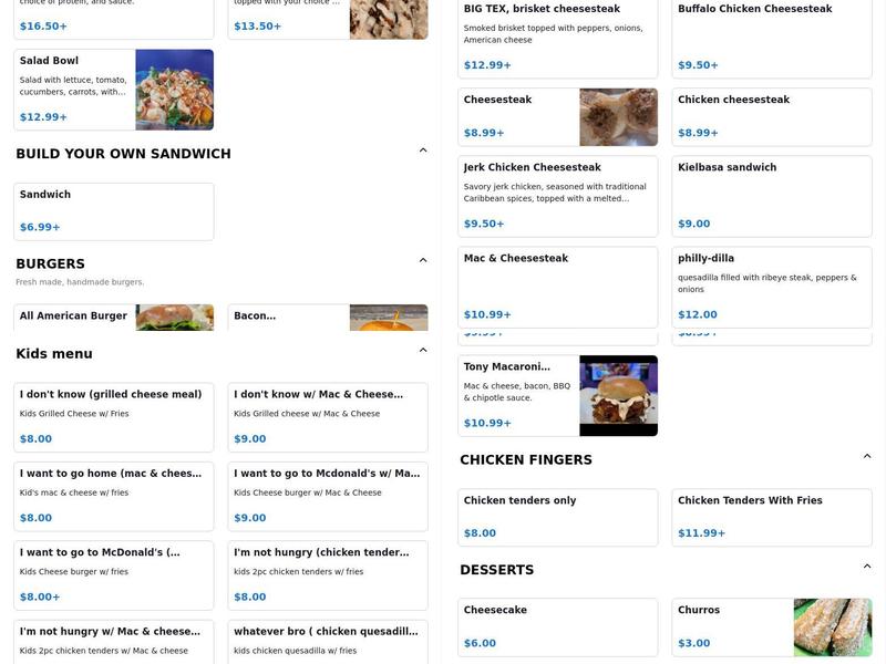 The Tattooed Pig media Menu