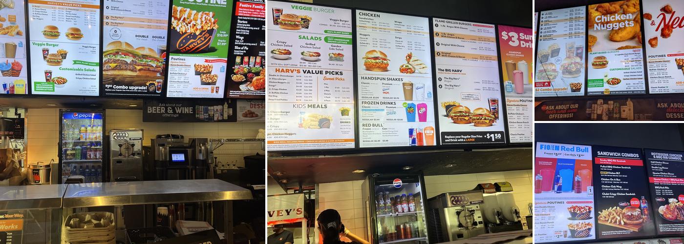 Harvey's Menu