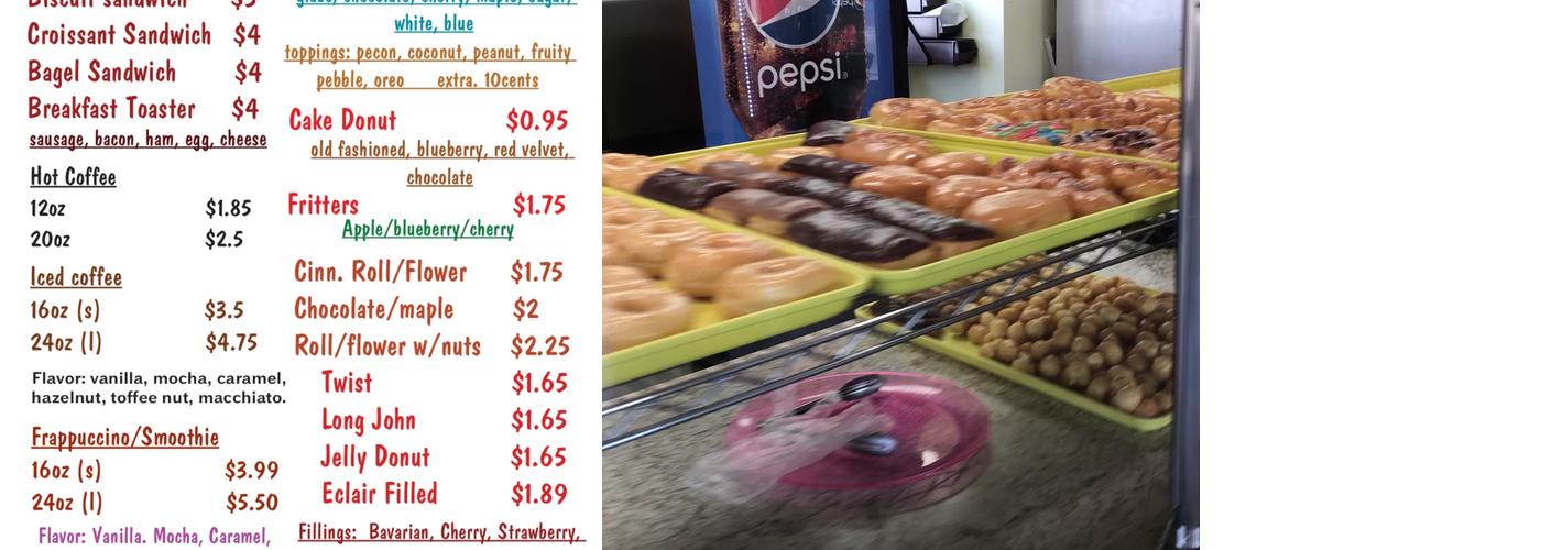 My Time Donut Of Portales Menu