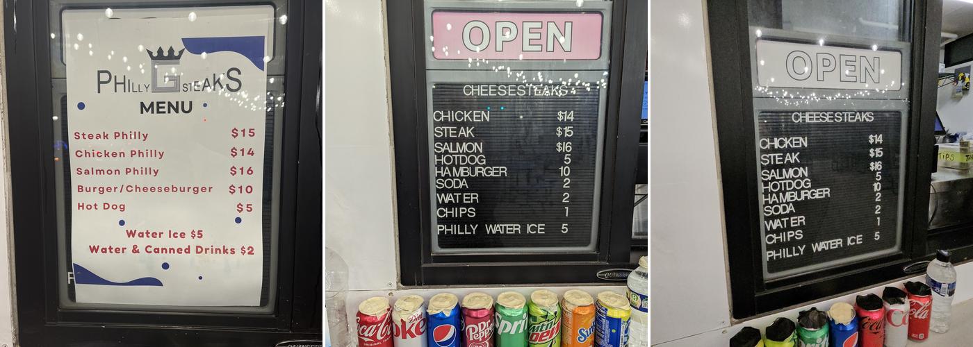 Philly G Steaks - SkyView Atlanta Menu