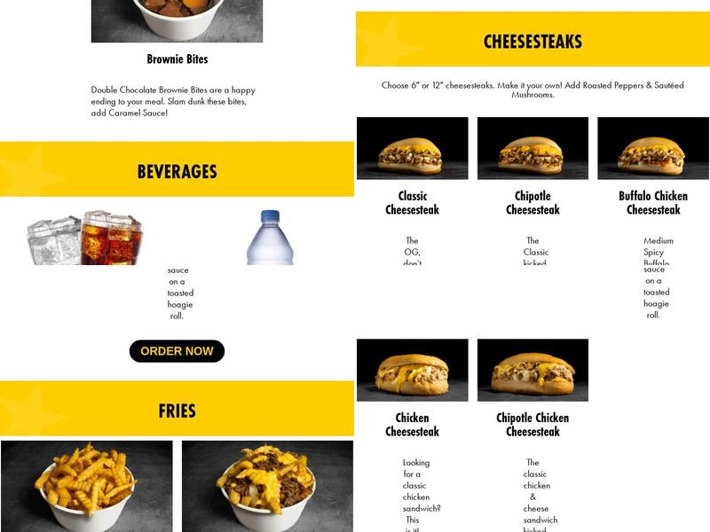 Pardon My Cheesesteak Menu