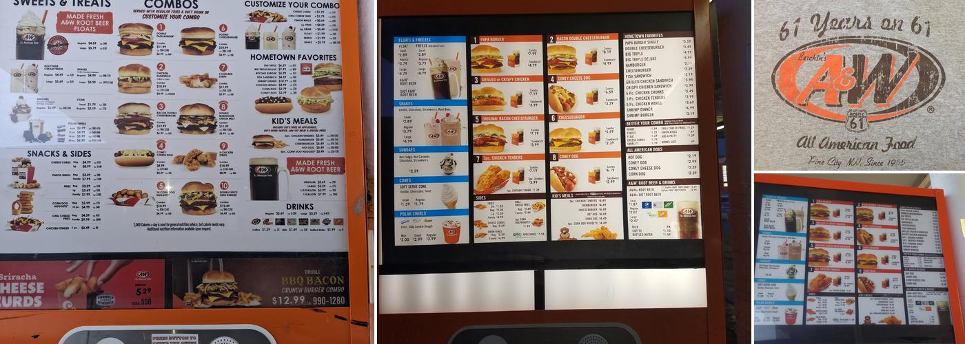 A&W All-American Food Menu
