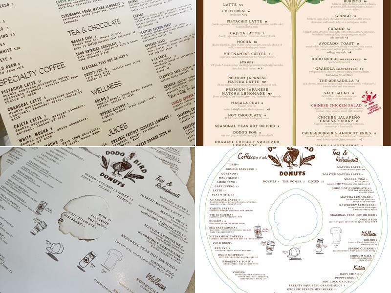 Dodo Café Menu