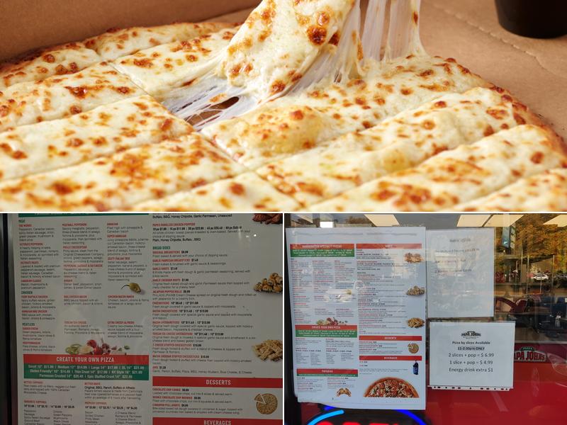 Papa Johns Pizza Menu