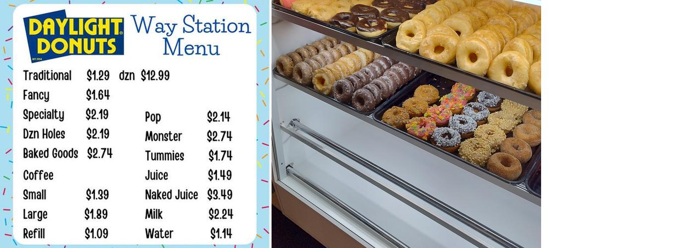 Daylight Donuts Menu