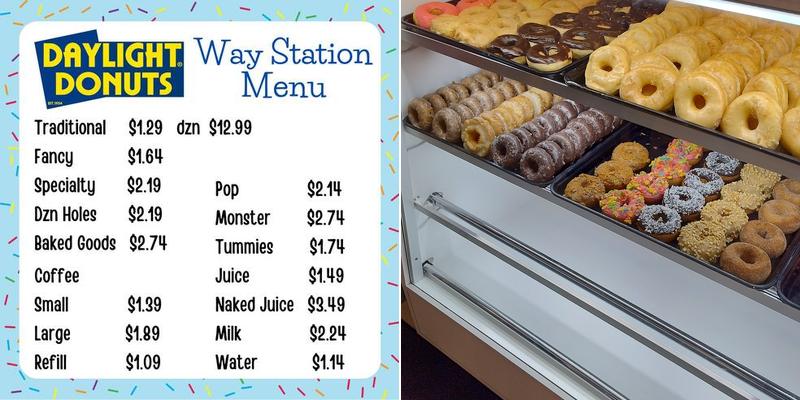 Daylight Donuts Menu