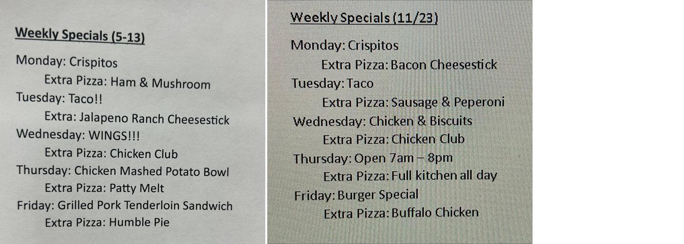 Godfather's Pizza Express Menu