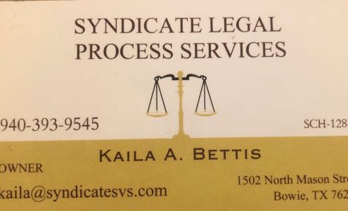 Syndicate Legal Process Services Nocona
