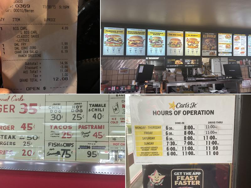 Carl’s Jr. Menu
