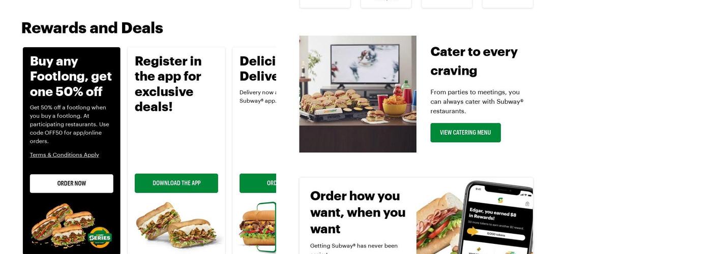 Subway Menu