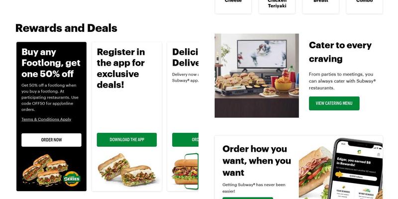 Subway Menu