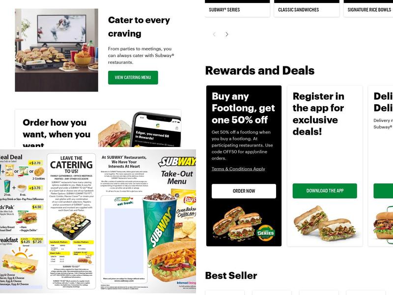 Subway Menu