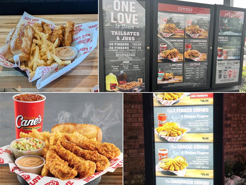 Raising Cane's Chicken Fingers Menu
