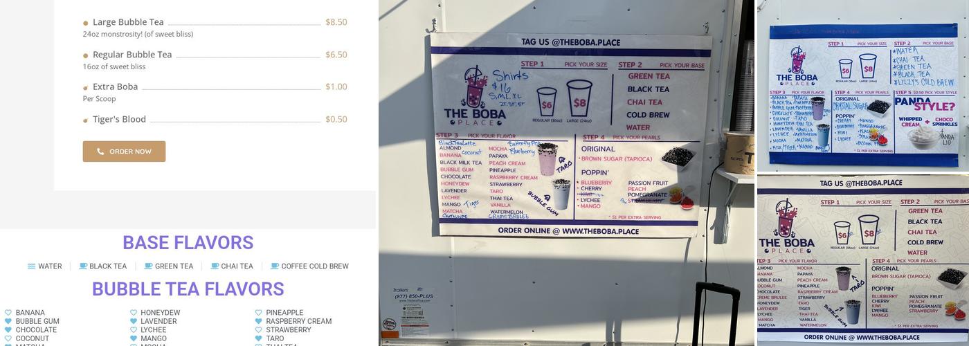 The Boba Place Menu