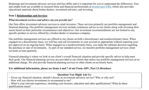 Hemsley Advisors, Ltd.