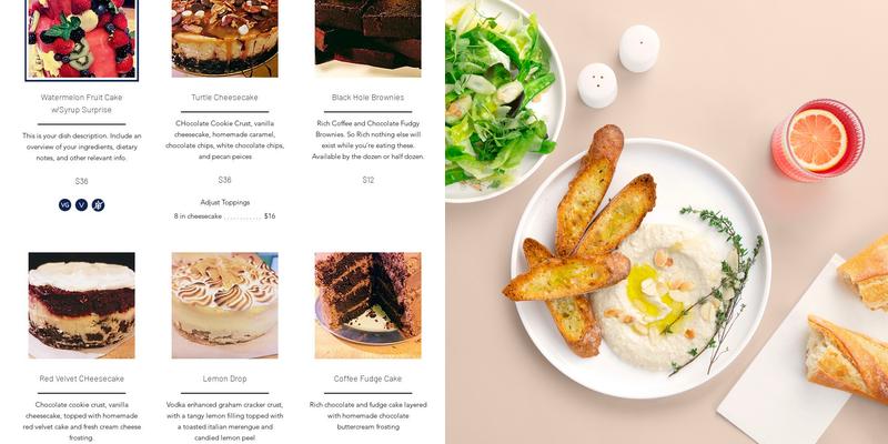 The Penguin Cheesecakes Menu