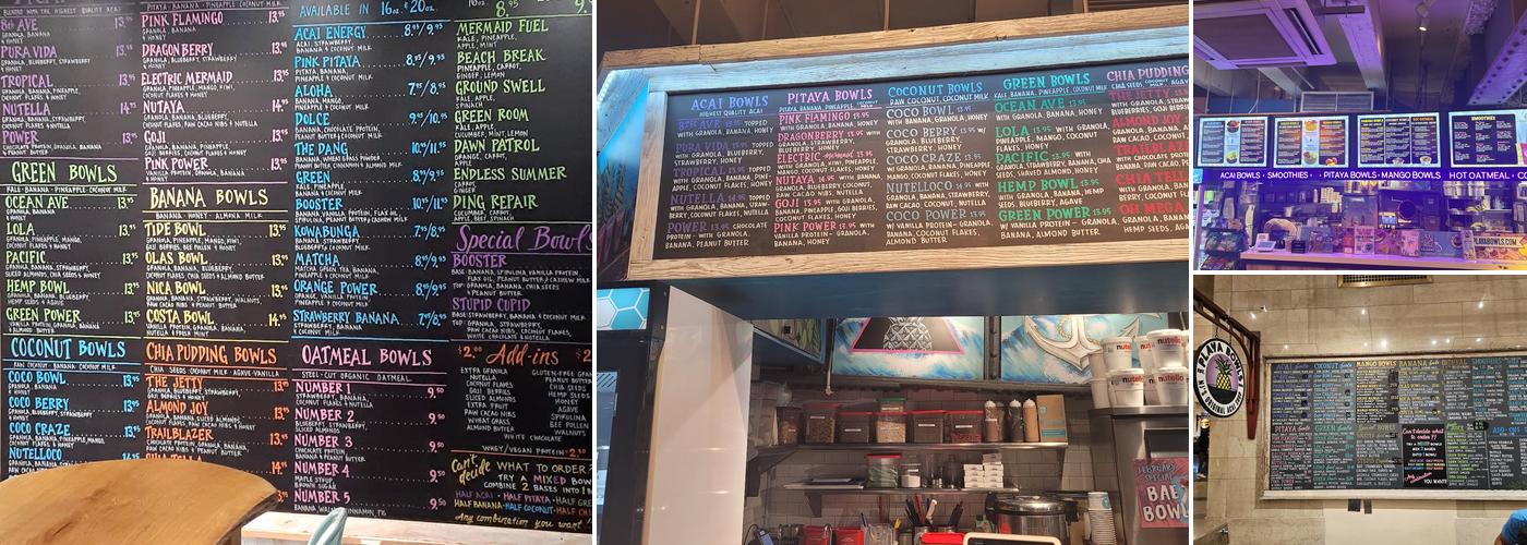 Playa Bowls Menu
