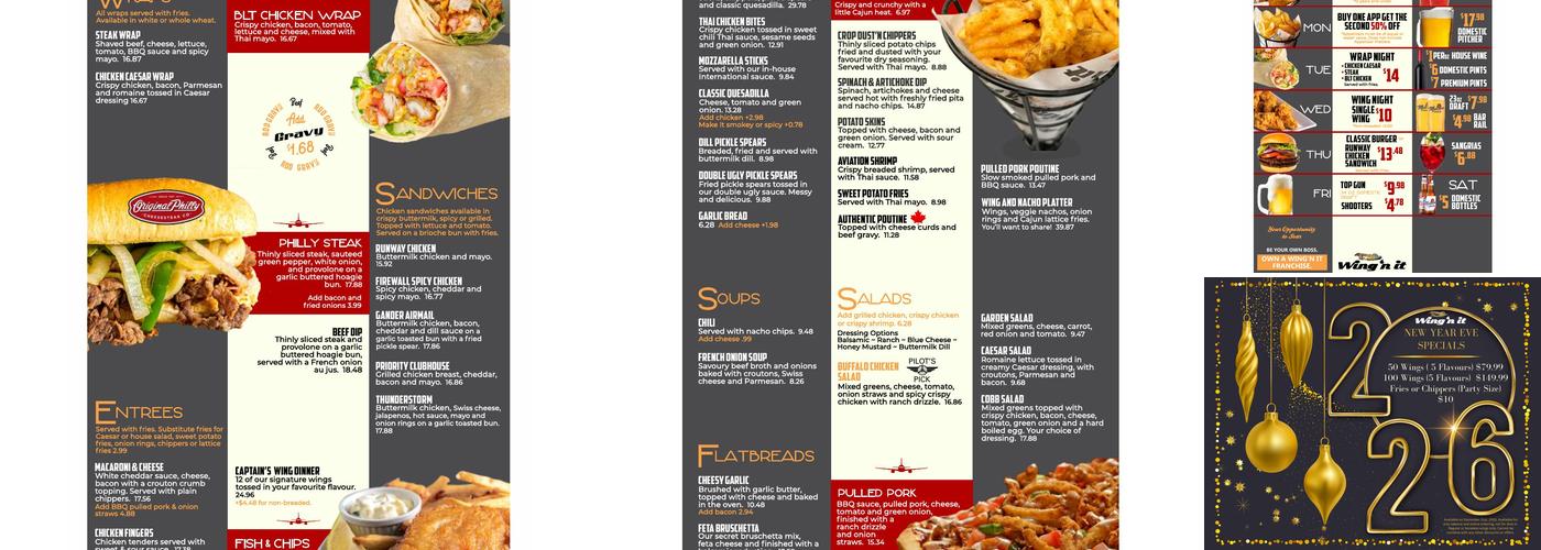Wing’n it - Halifax Menu