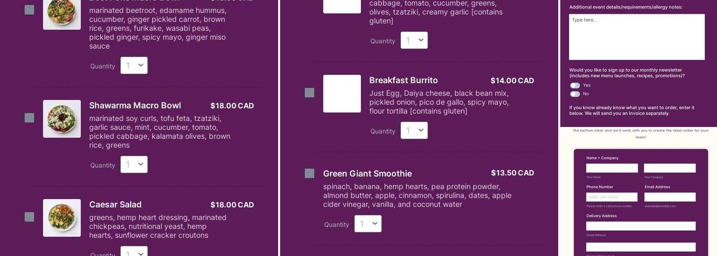 Kokomo Menu