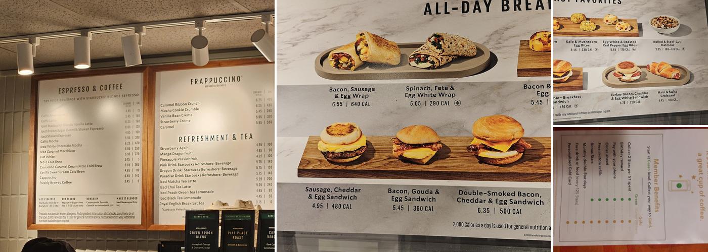 Starbucks Menu