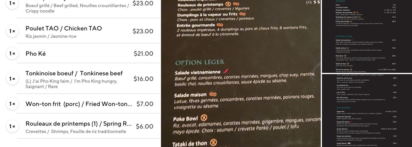Pho & co Menu