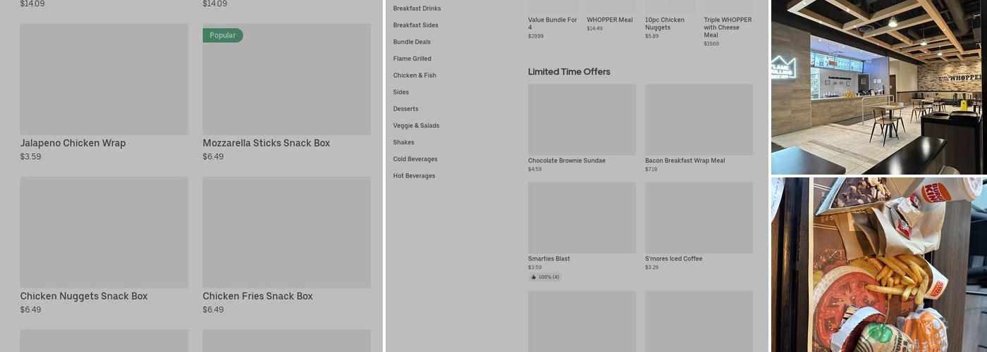 Burger King Menu