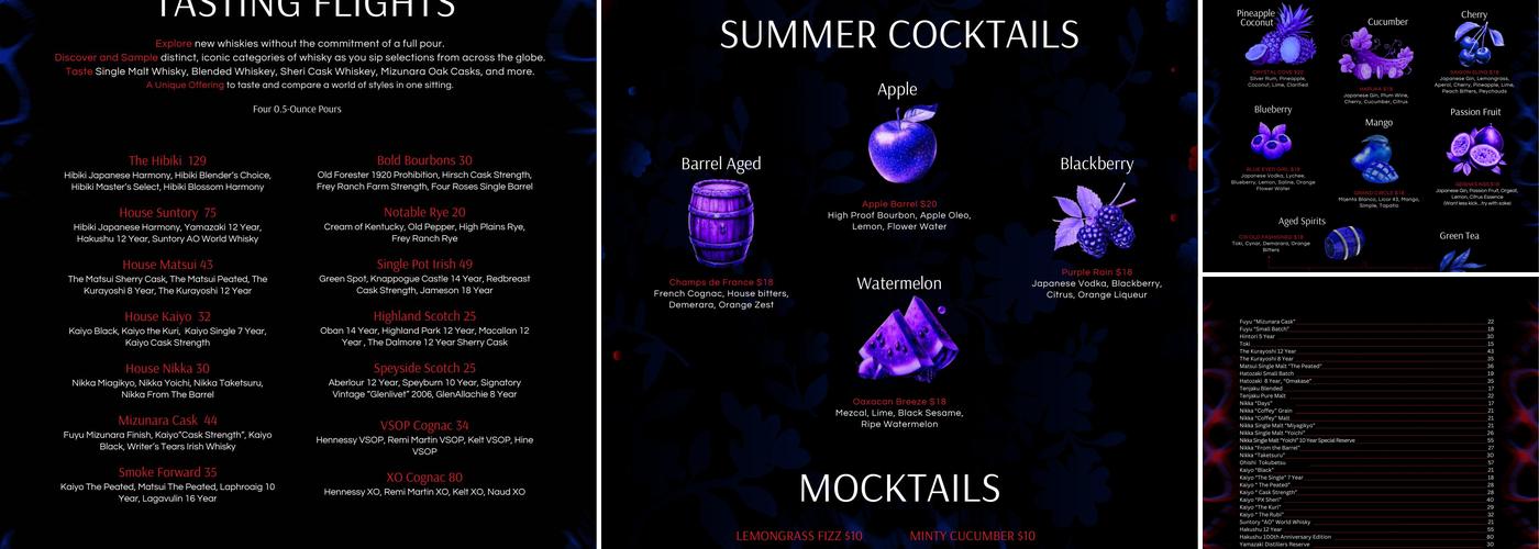 CIR Lounge Menu