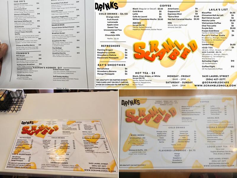 Scrambled Menu