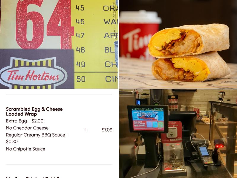 Tim Hortons Menu