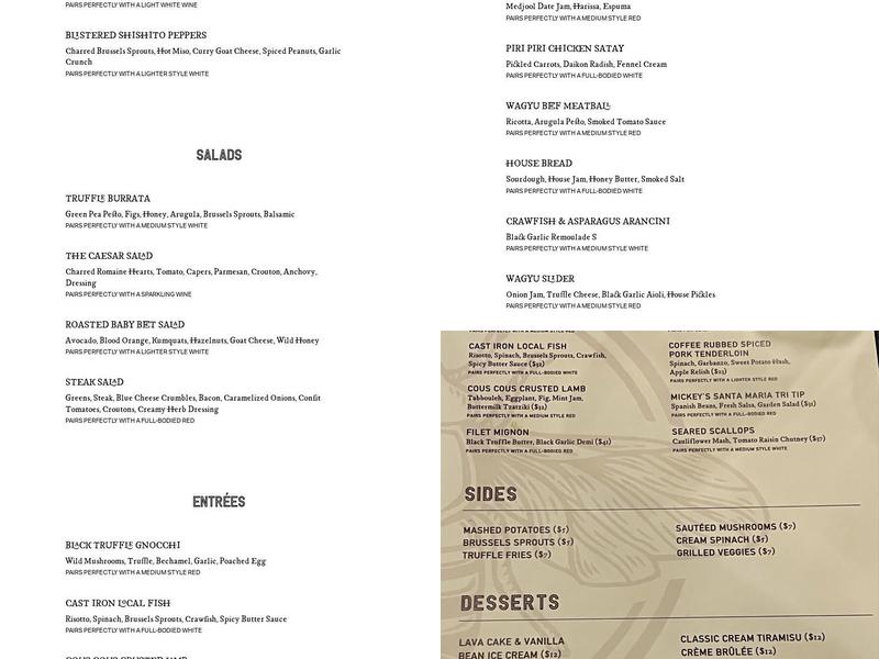 Library Wine & Provisions Menu