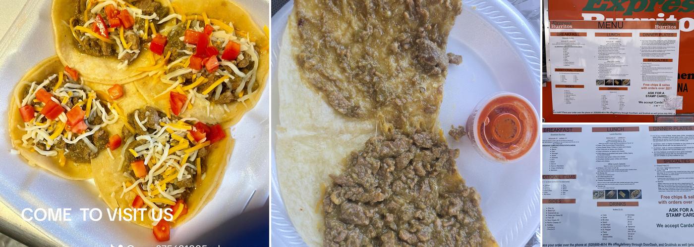 Express Burritos Menu